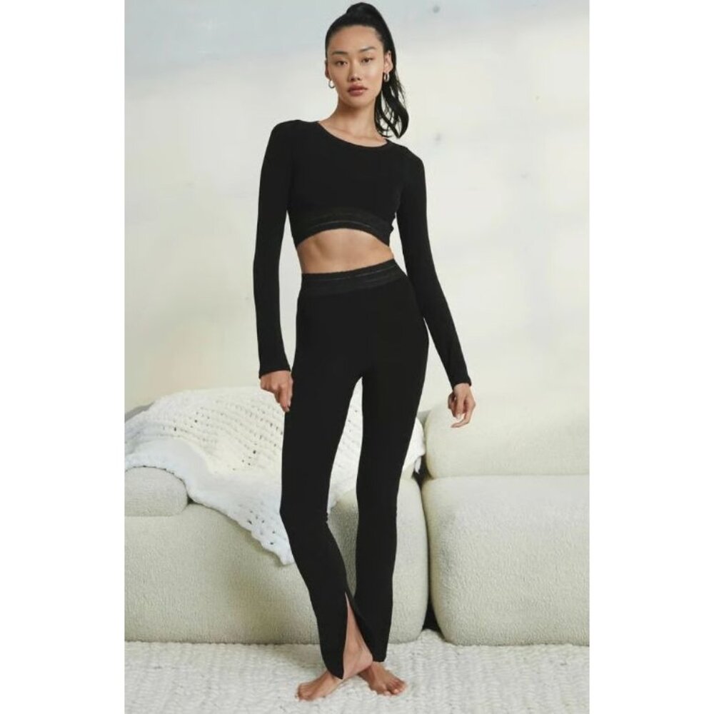 Alo Seamless Luxe Terry High Waist Cuddle Legging NEWE